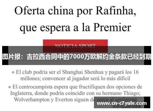图片报：吉拉西合同中的7000万欧解约金条款已经到期